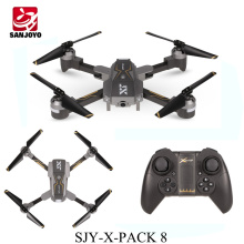 SJY-X-Pack 8 Conjunto de altura de posicionamento de fluxo óptico drone drone wi-fi FPV dobrável com luz LED de câmera HD 720P PK Eachine E58